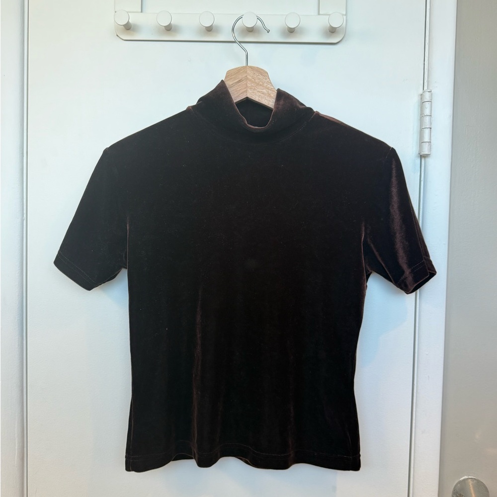 Vintage Brown Velvet Top